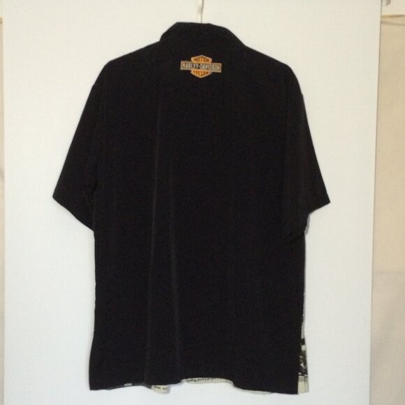 Harley-Davidson National Road Race Button Front Shirt Large Short Sleeve 2005 HD - Picture 2 of 13